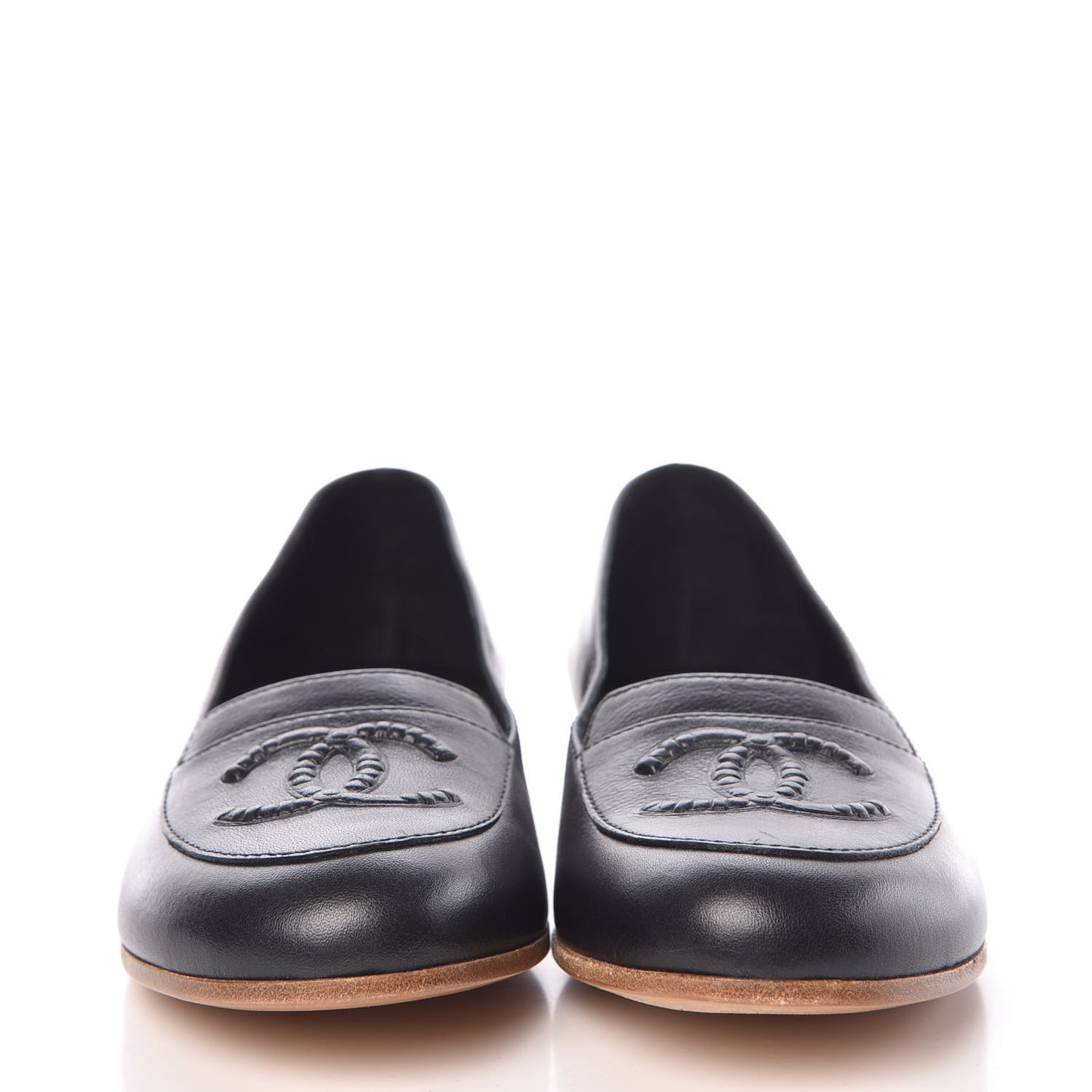 Lambskin CC Loafers 39.5 Black