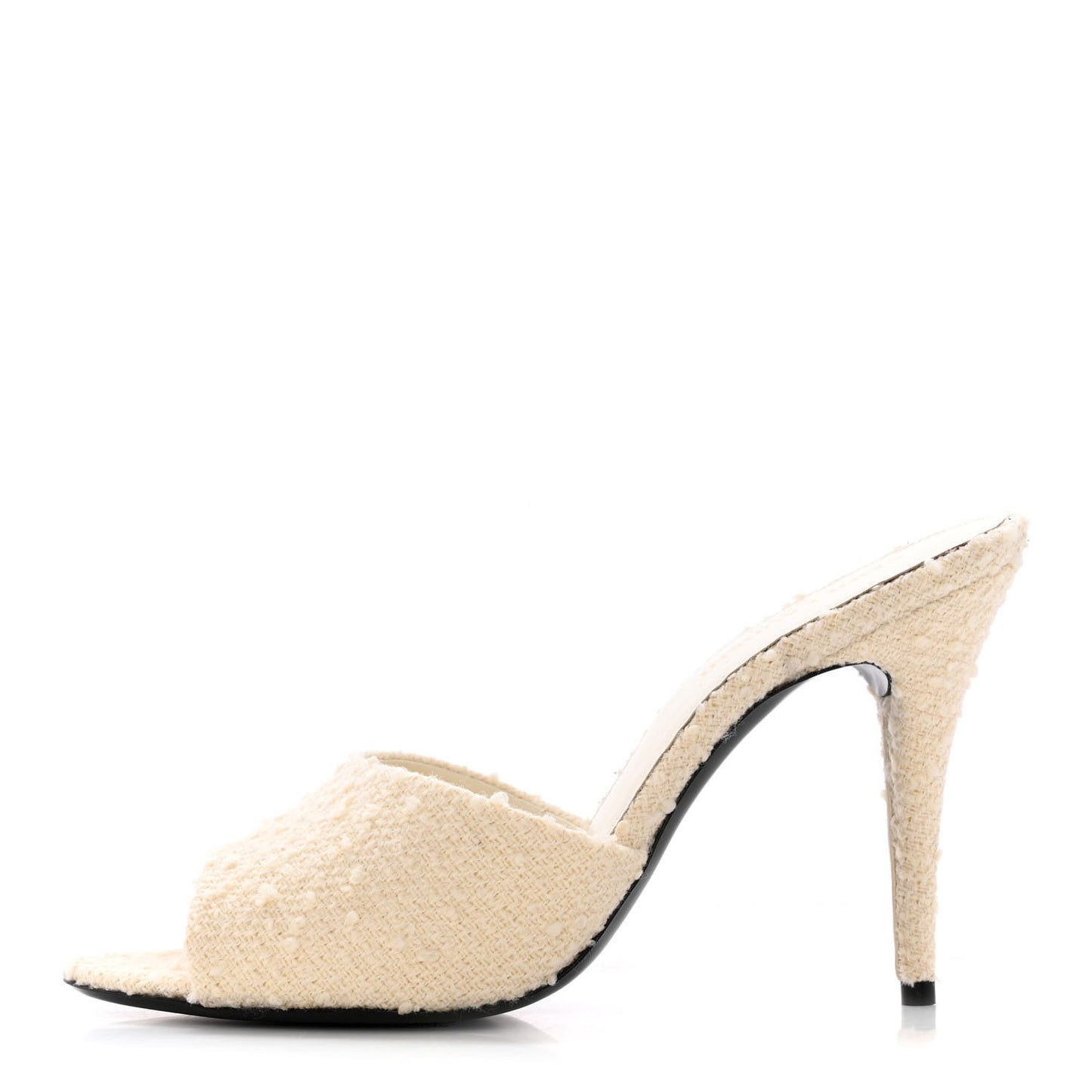 Boucle Tweed La 16 Mule Sandals 39 White