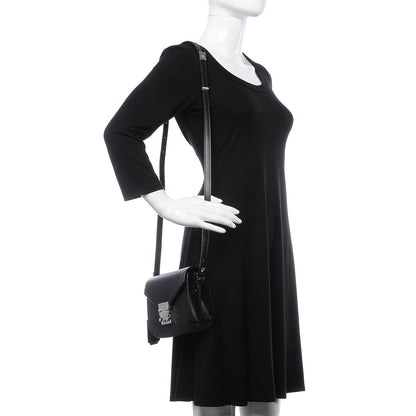 MCM Calfskin Mini Patricia Crossbody Bag Black 2 of 8