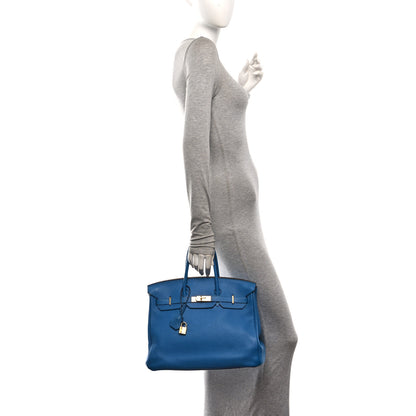 Hermes Taurillon Clemence Birkin 35 Mykonos 2 of 10