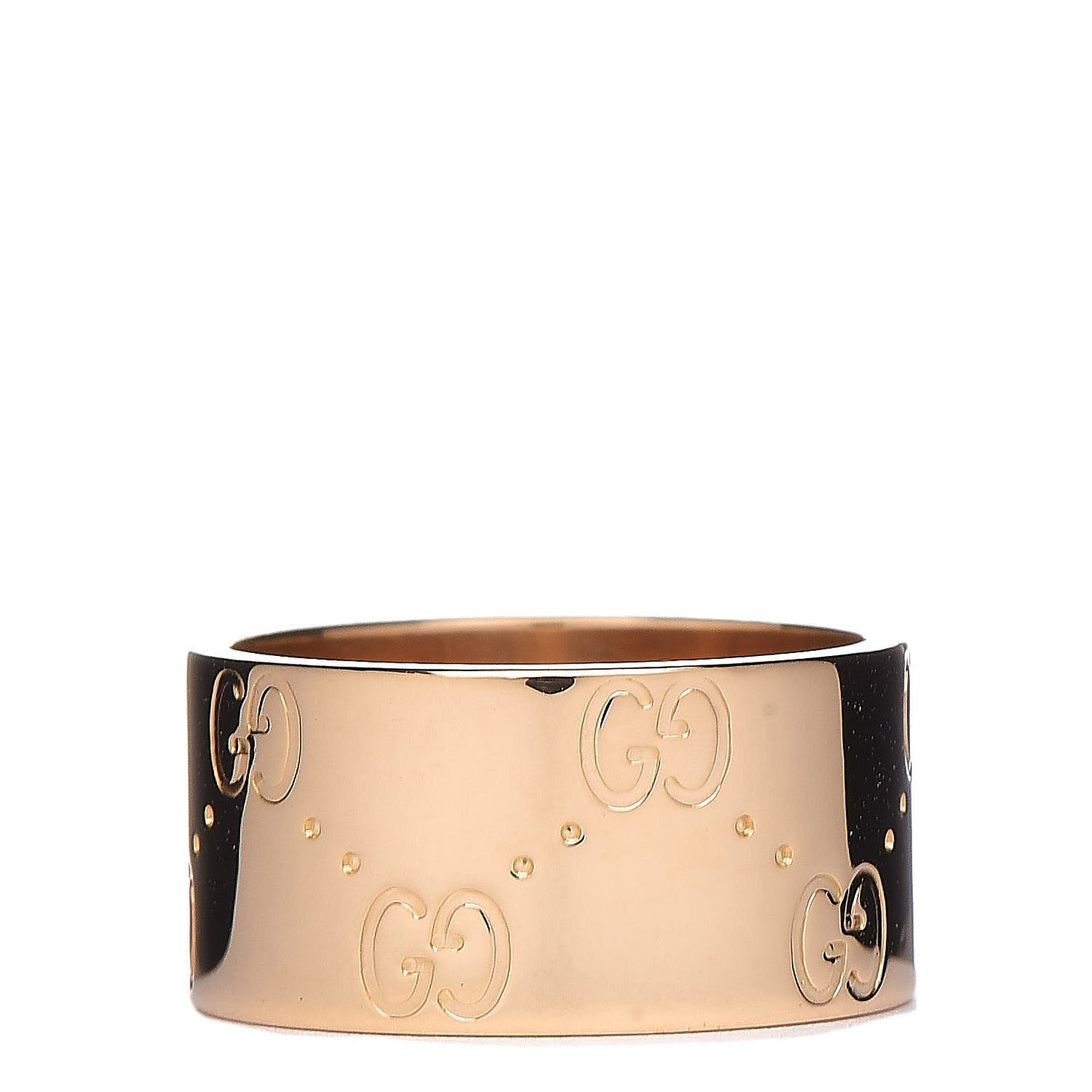 18K Yellow Gold 9mm Icon Band Ring 49 5