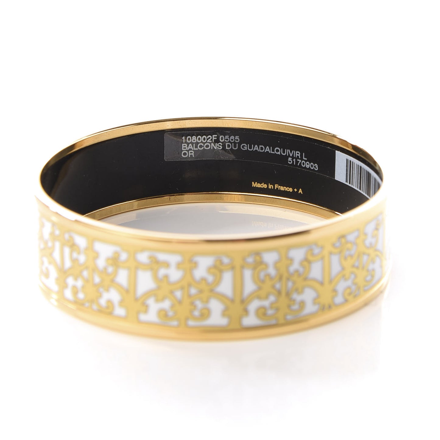 Enamel Printed Wide Balcons du Guadalquivir Bracelet 65 Gold