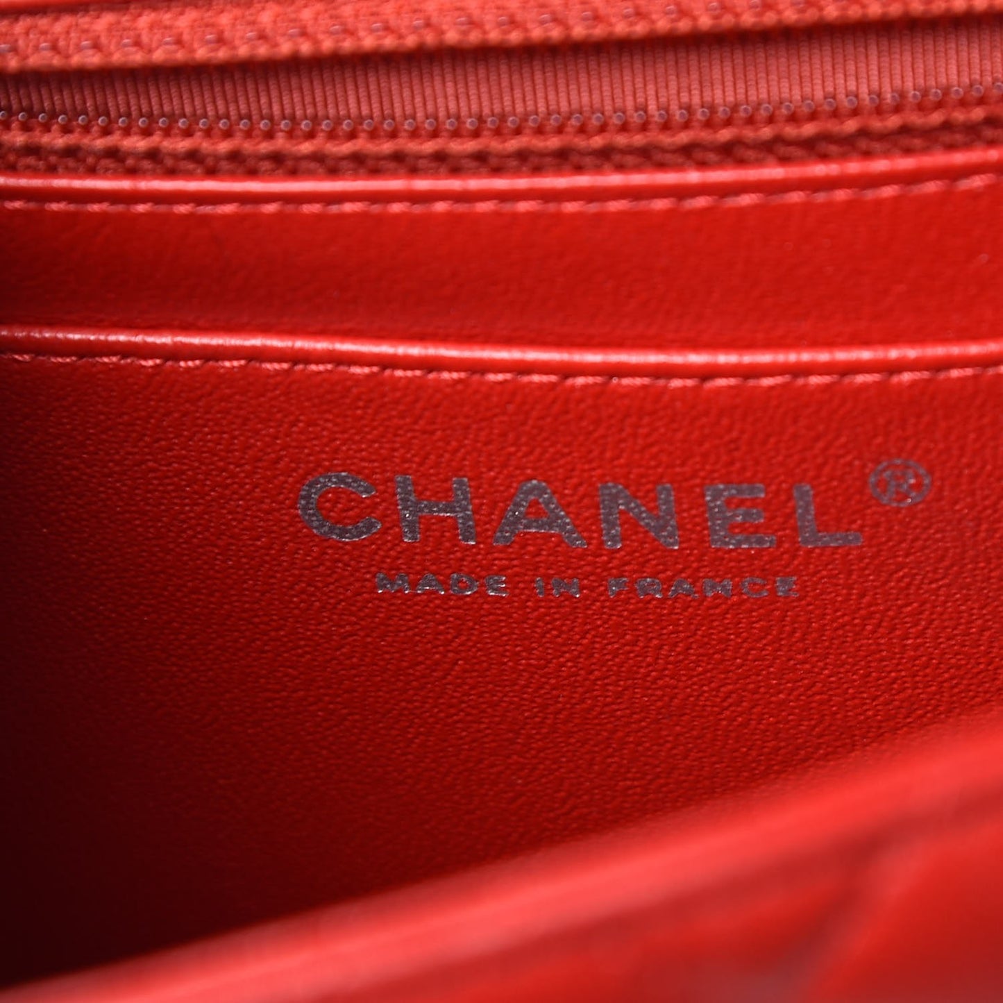 Lambskin Quilted Mini Square Flap Red