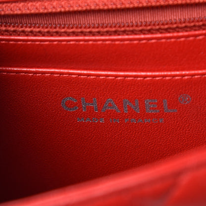 Chanel Lambskin Quilted Mini Square Flap Red 6 of 7