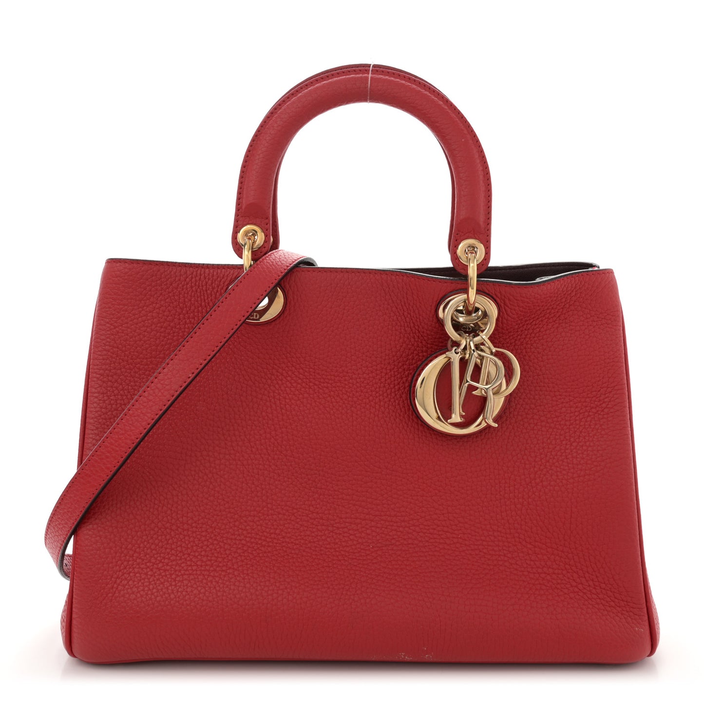 Bullcalf Medium Diorissimo Tote Red
