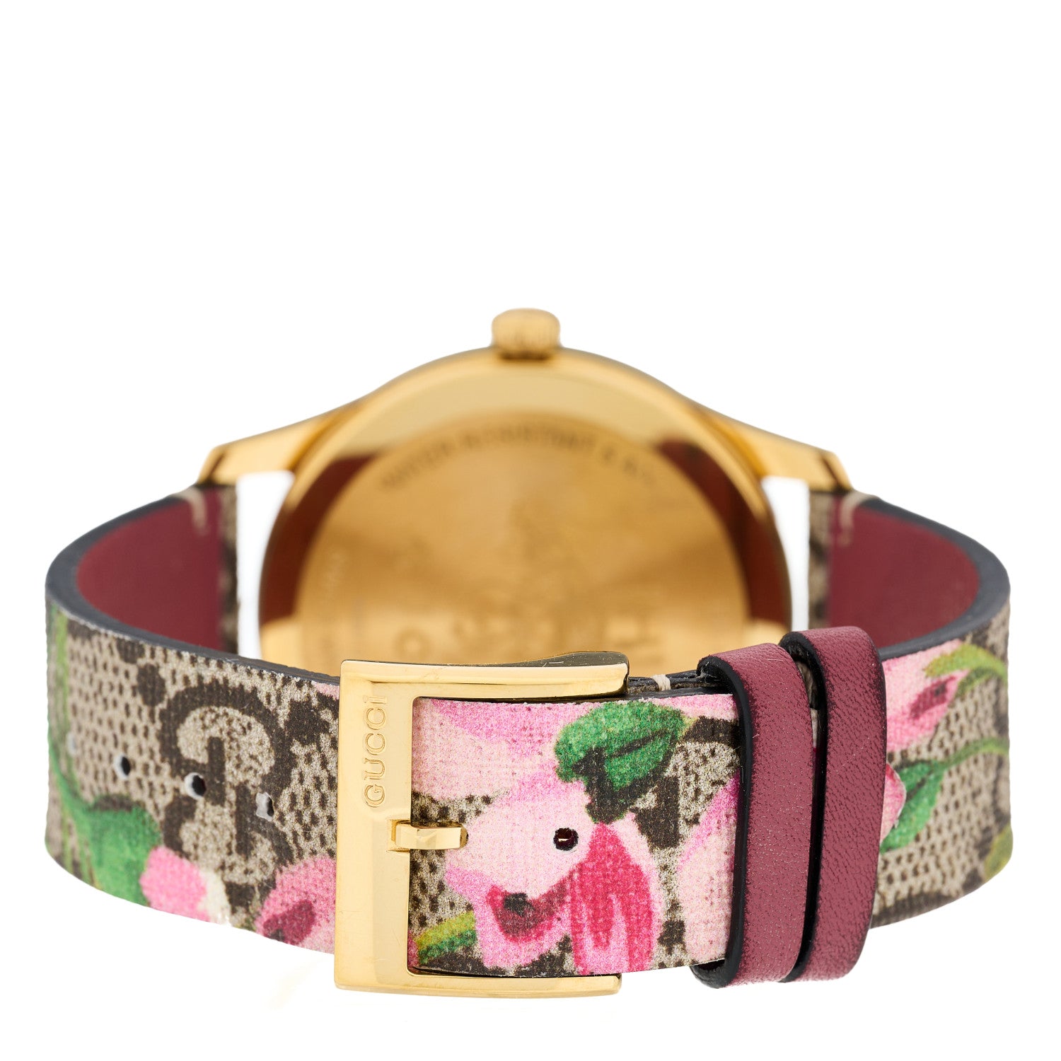 Gucci Stainless Steel Canvas 38mm G-Timeless Supreme GG Blooms Quartz Watch Brown 3 of 5