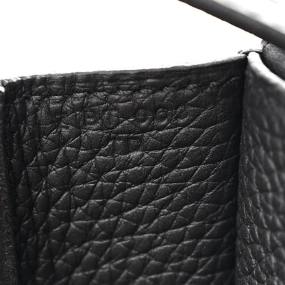Hermes Taurillon Clemence Halzan 25 Black 7 of 12