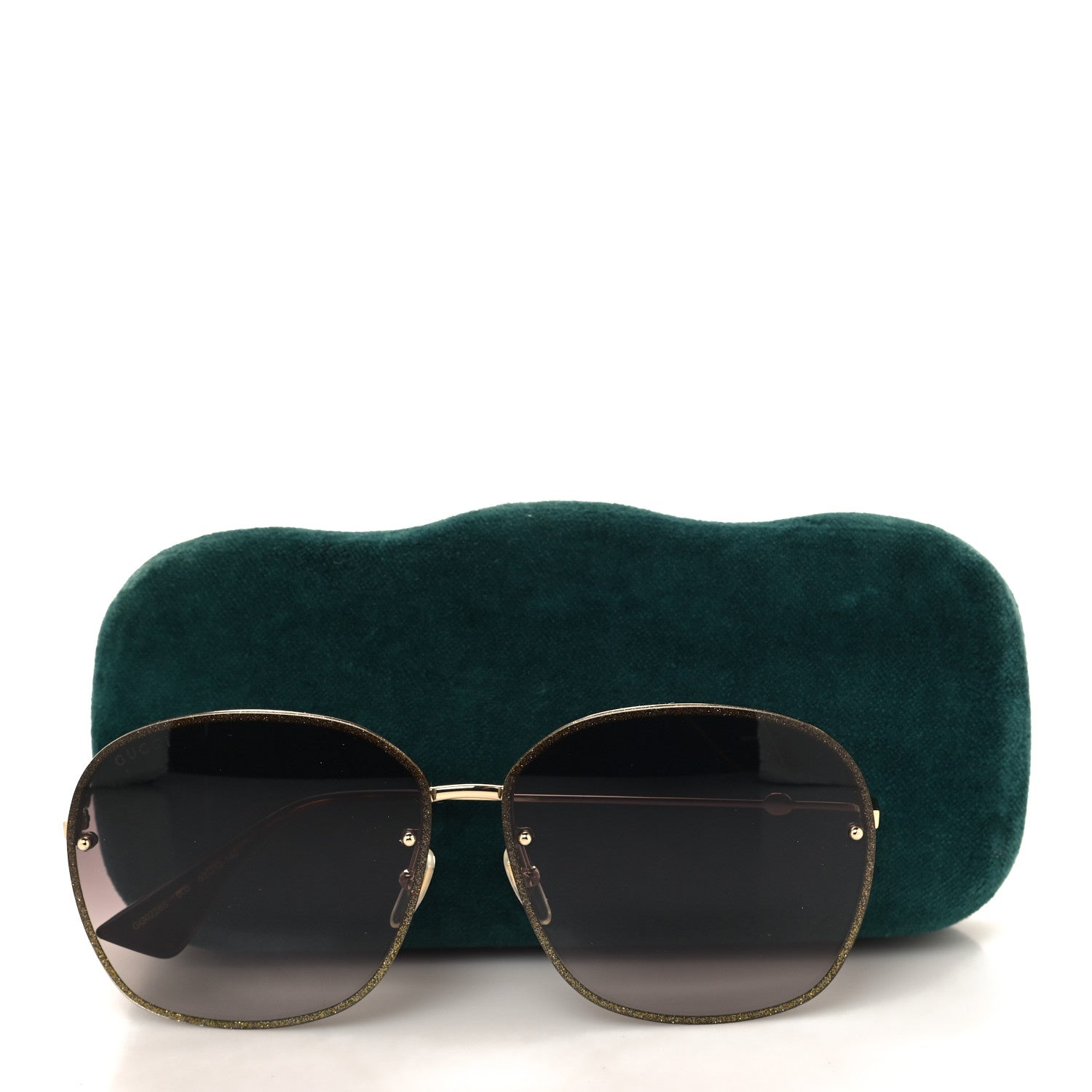 Gucci Square Frame Sunglasses GG0228S Gold 8 of 8