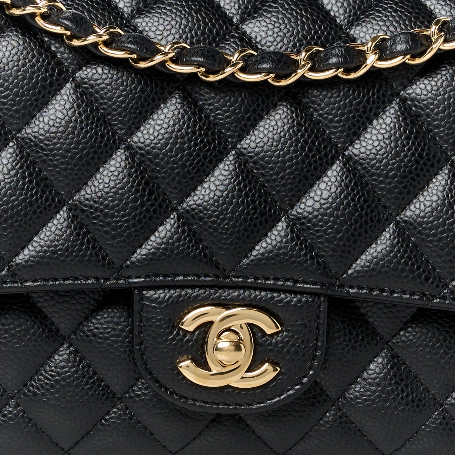 Chanel Caviar Quilted Medium Double Flap Black 9 of 11