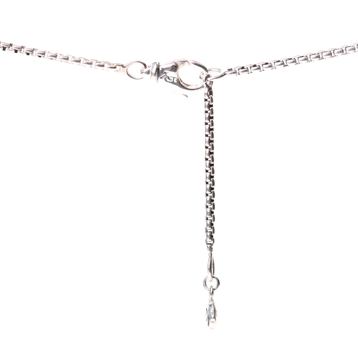 Sterling Silver Diamond White Topaz 7mm Petite Albion Pendant Necklace