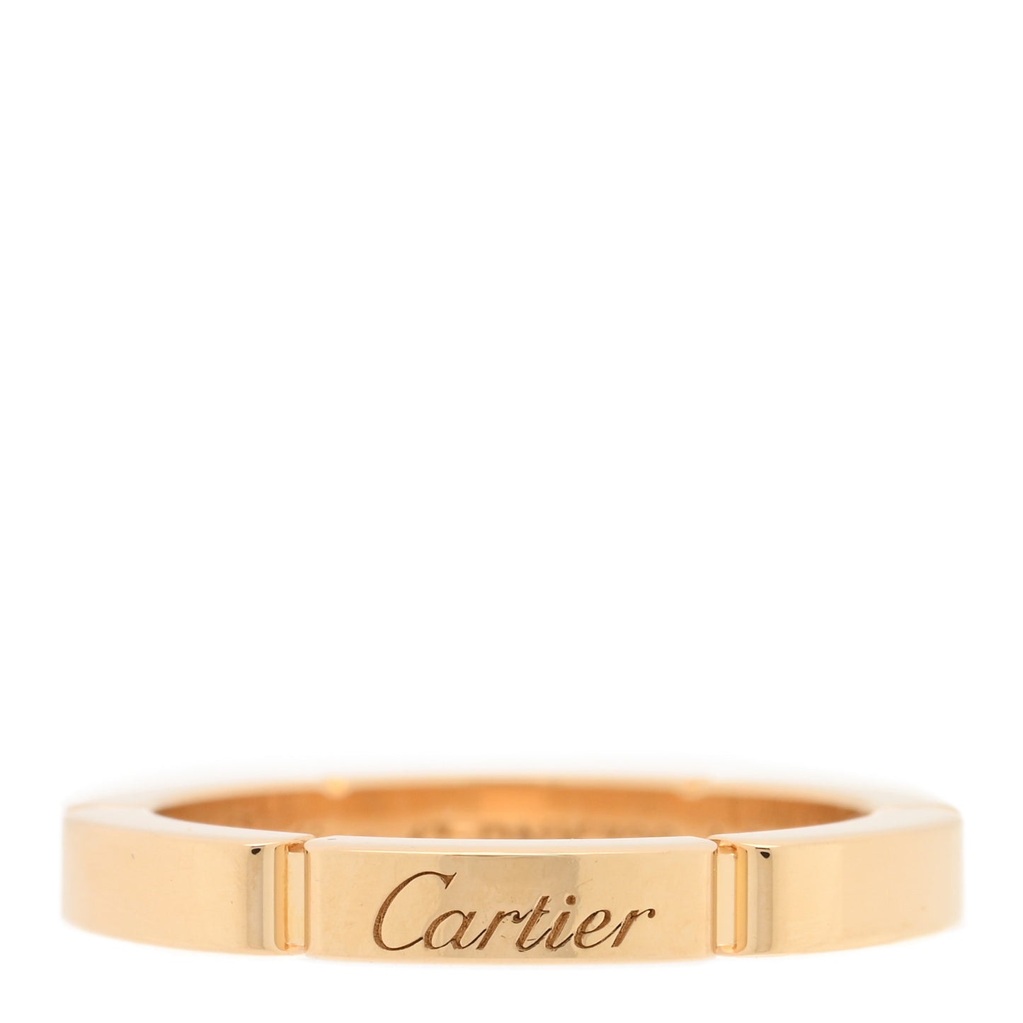 18K Yellow Gold 2.5mm Maillon Panthere Wedding Band Ring 47 4