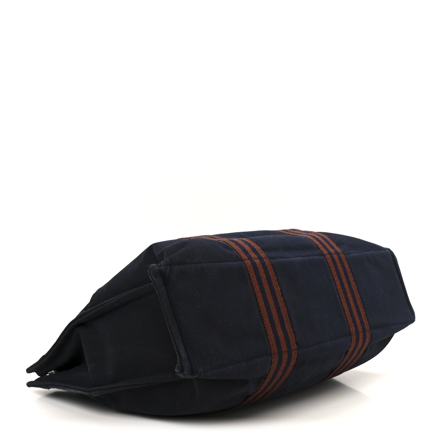 Hermes Canvas Herline Tote MM Navy 4 of 12
