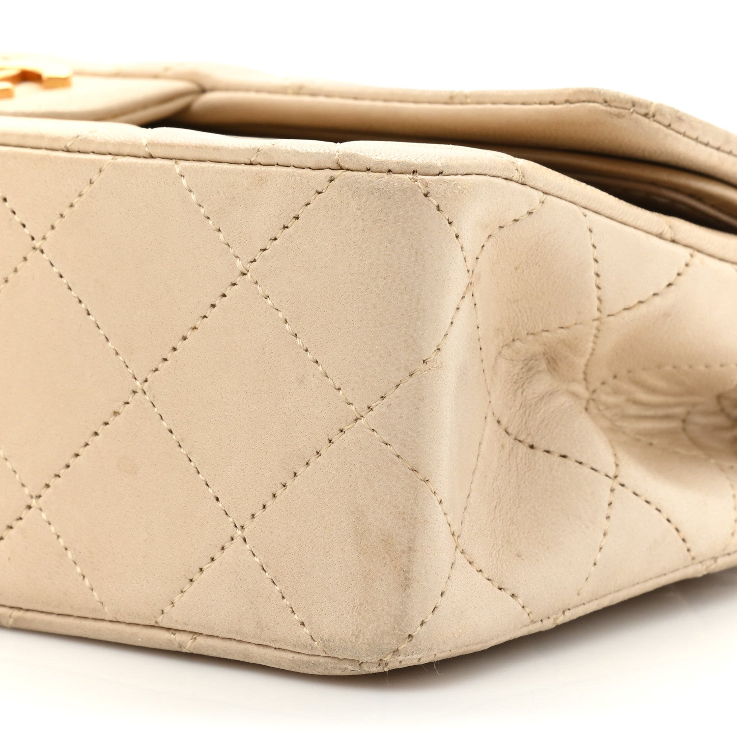 Chanel Lambskin Quilted Small Double Flap Beige 10 of 23