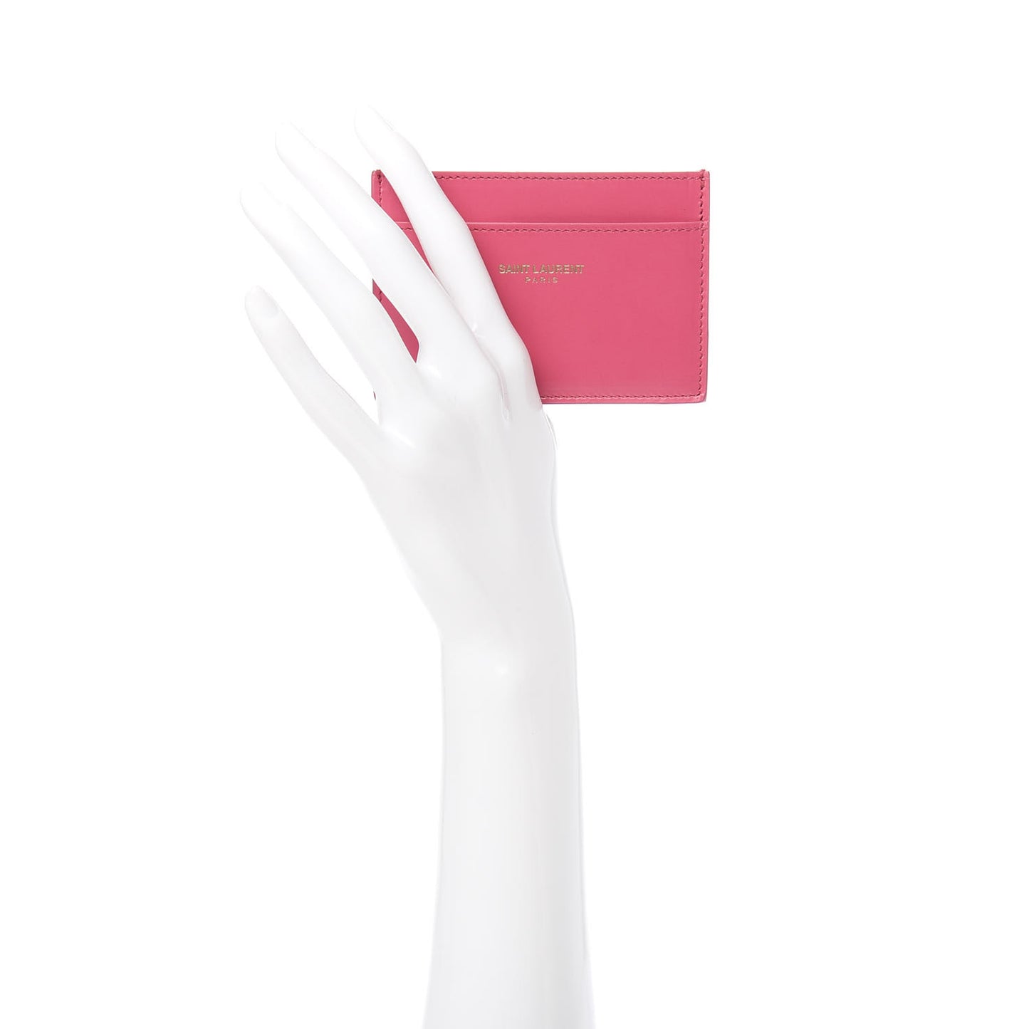 Calfskin Credit Card Case Fuchsia