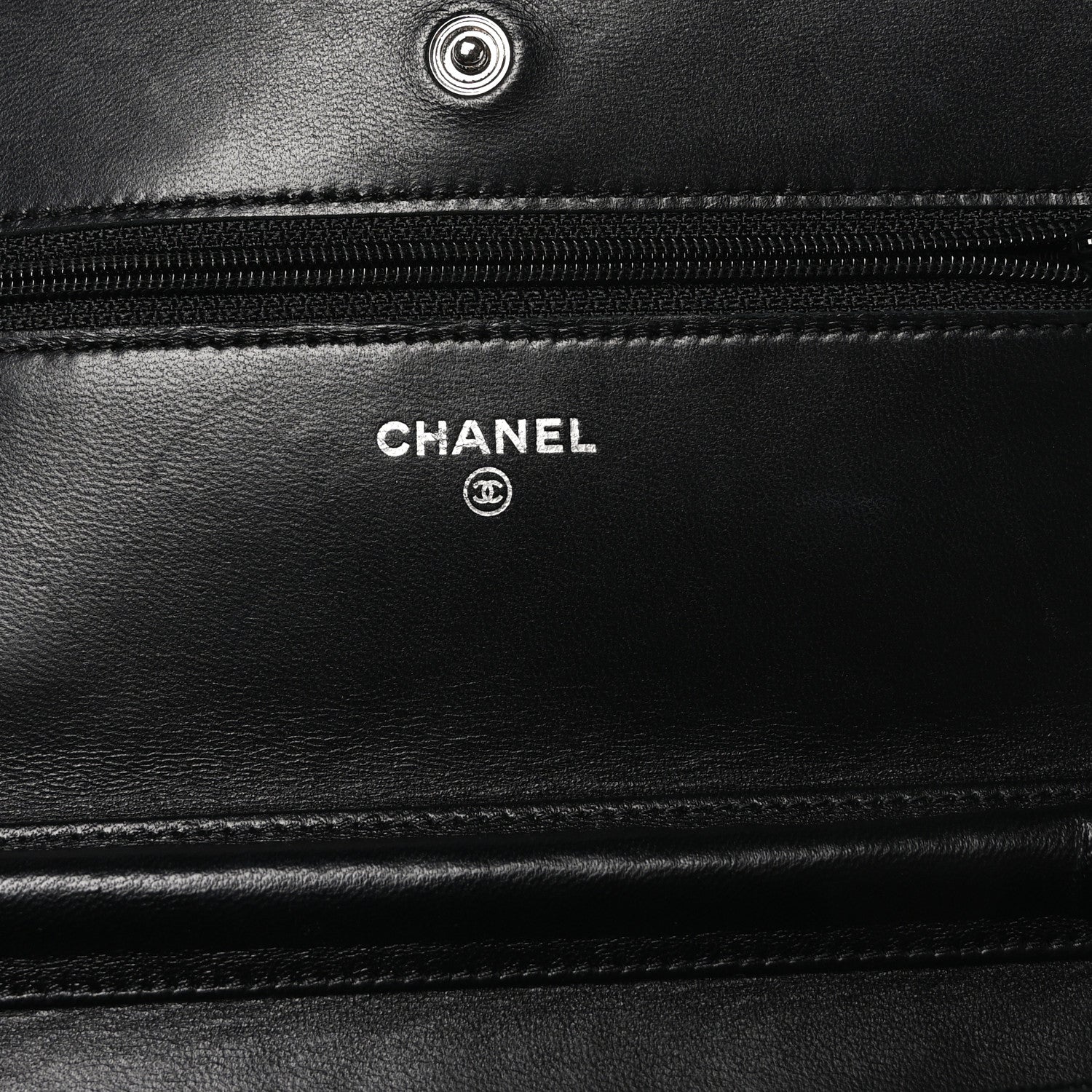 Chanel Lambskin Quilted Wallet On Chain WOC Black 5 of 13