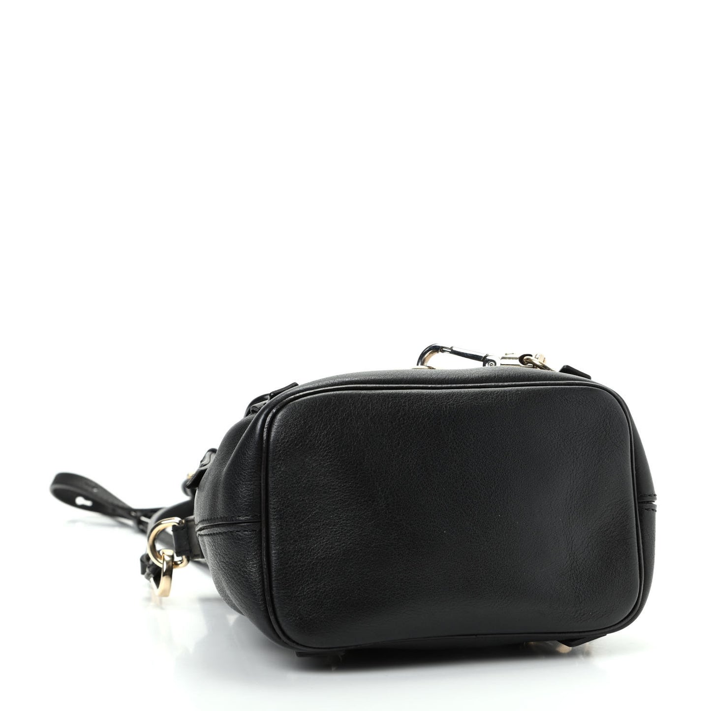 Suede Calfskin Mini Faye Backpack Black