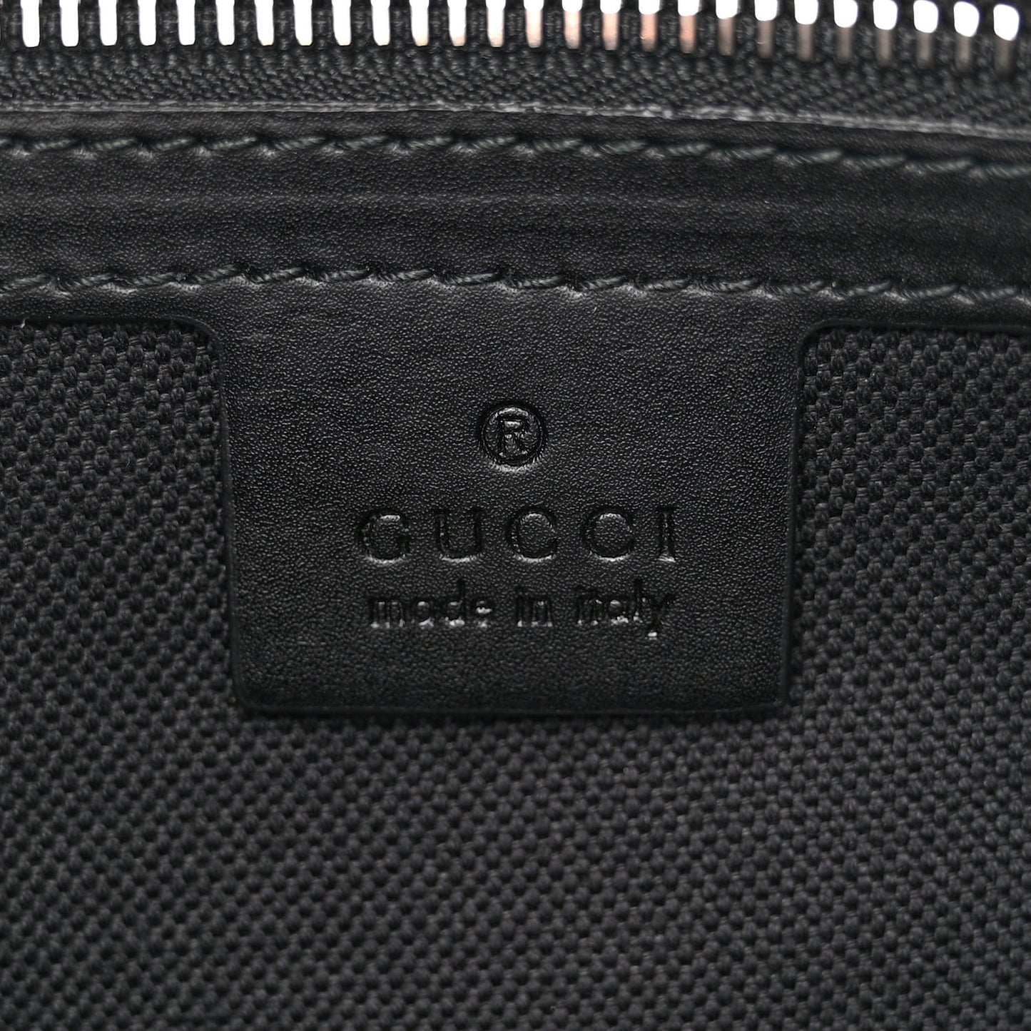 Soft GG Supreme Monogram Appia Calfskin Web East West Messenger Bag Black Grey