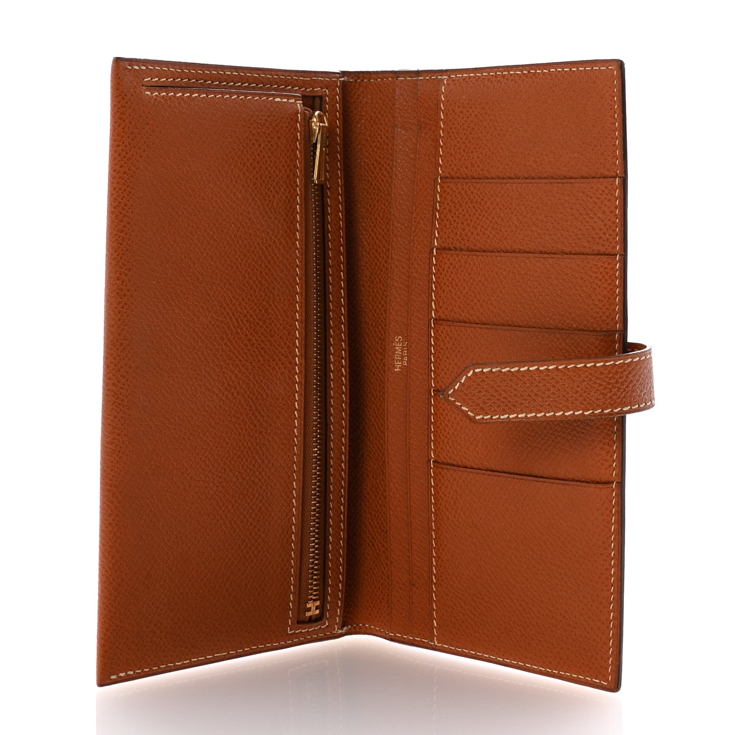 Hermes Epsom Bearn Gusset Wallet Gold 5 of 6