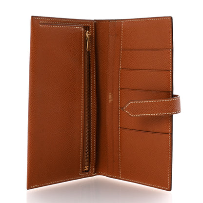 Hermes Epsom Bearn Gusset Wallet Gold 5 of 6