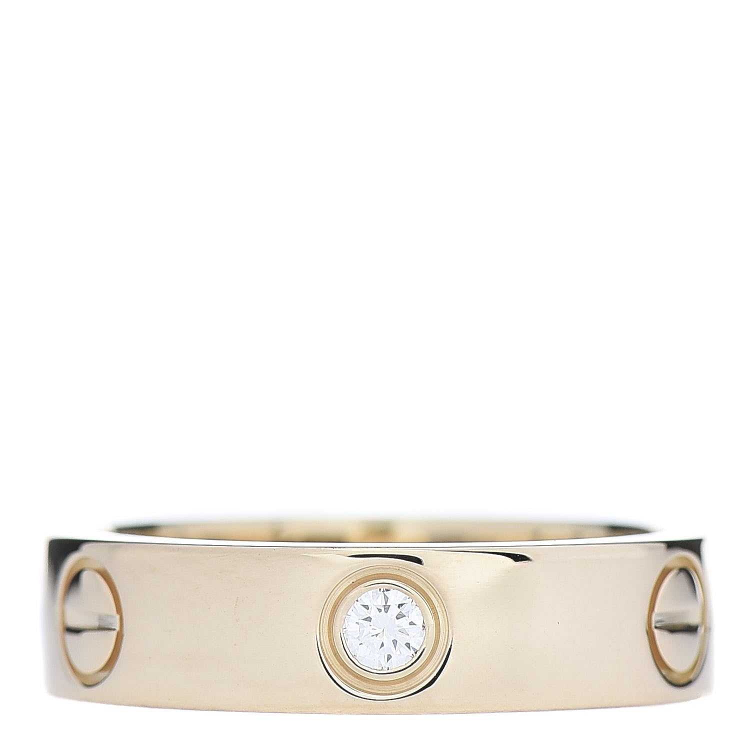 Cartier 18K Yellow Gold 3 Diamond 5.5mm LOVE Ring 58 8.5 1 of 5