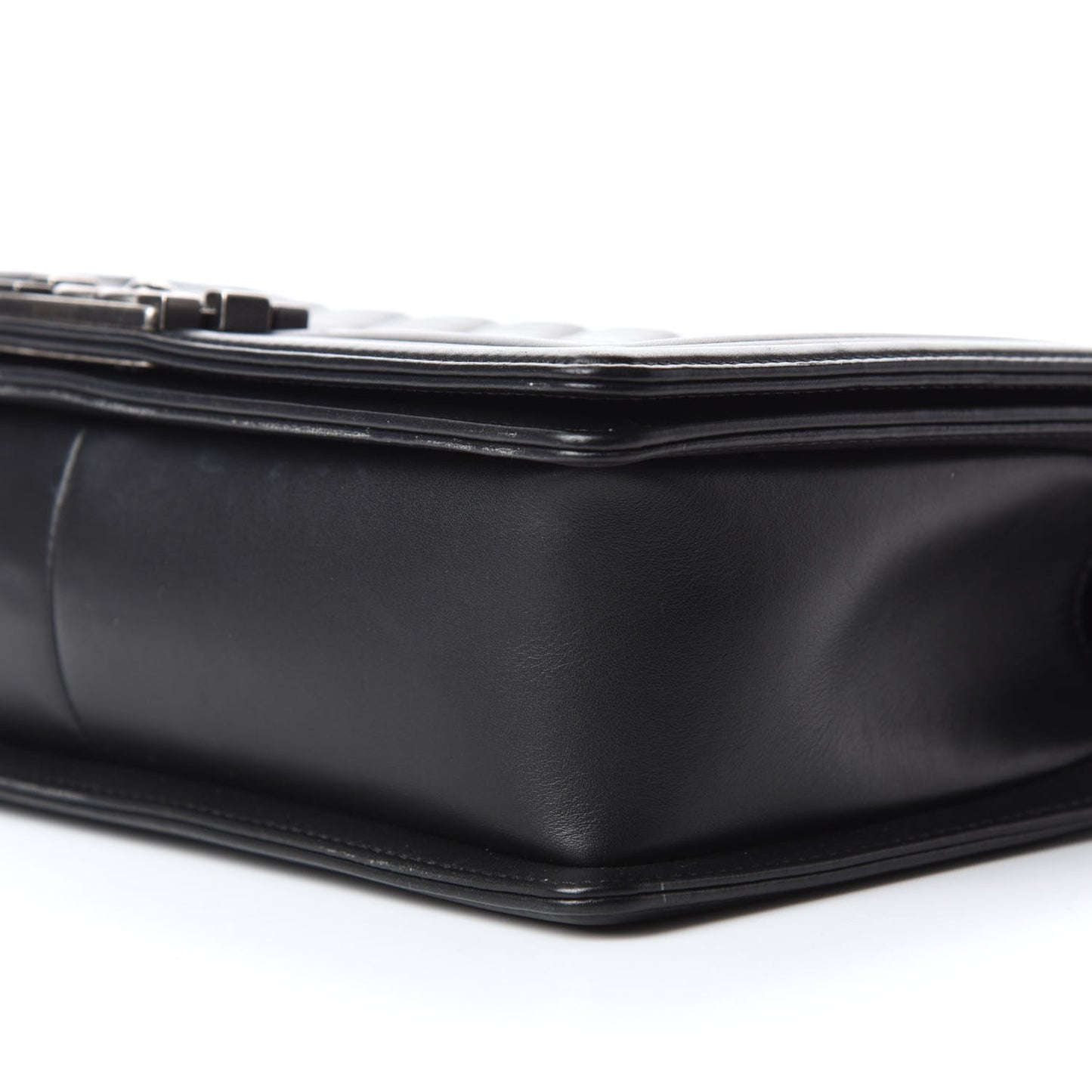 Calfskin Quilted New Medium Boy Flap Black