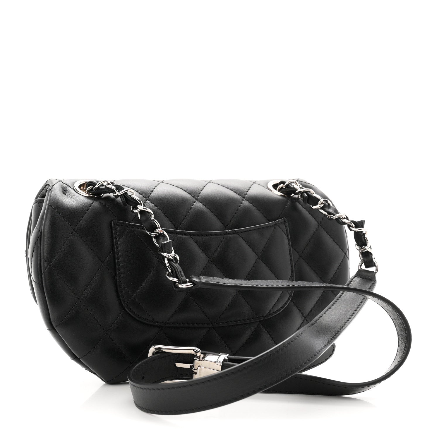 Chanel Calfskin Quilted CC Uniform Flap Belt Bag Black 3 of 11