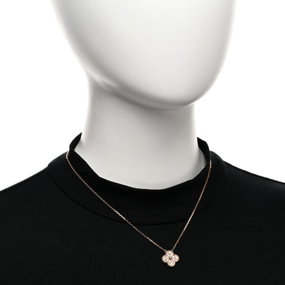 Van Cleef & Arpels 18K Rose Gold Diamond Vintage Alhambra Pendant Necklace 2 of 5