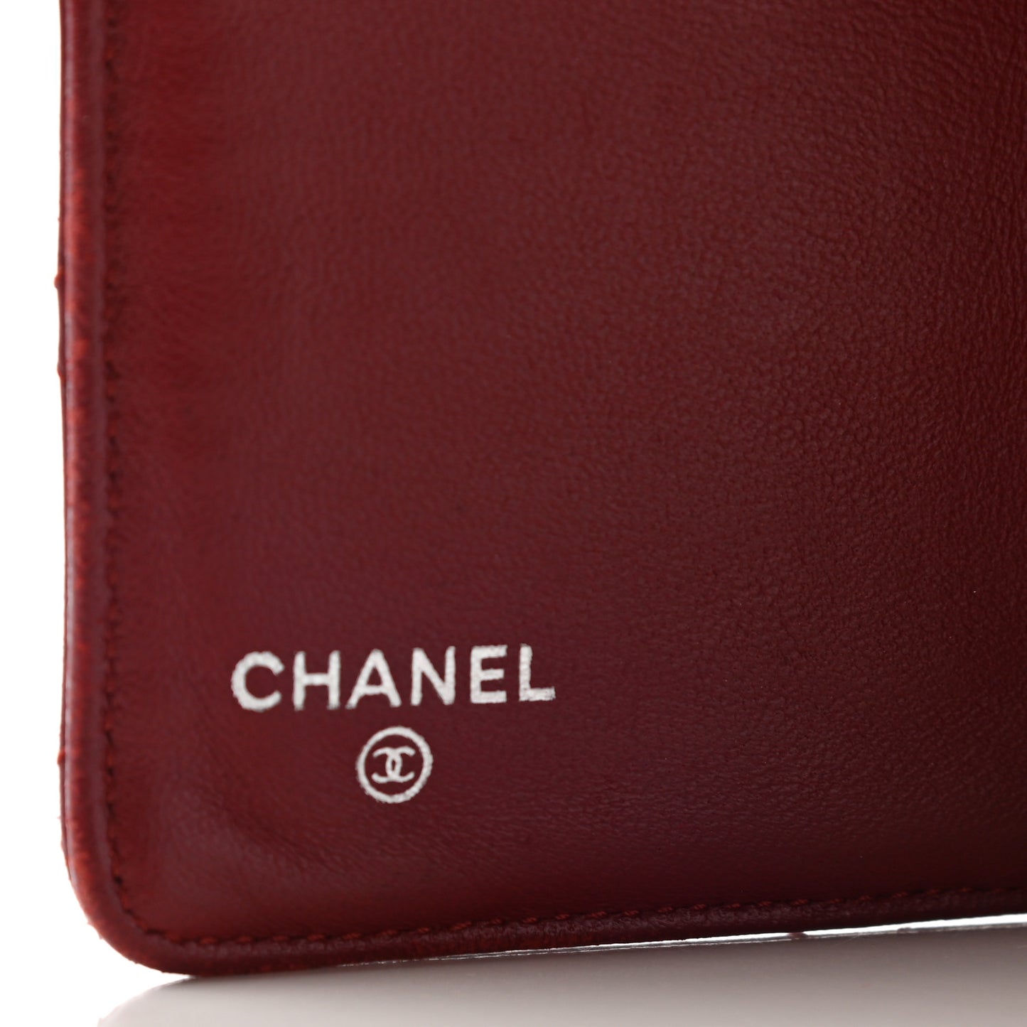 Lambskin Quilted Zipped Pocket Wallet Red