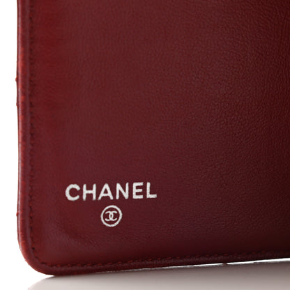 Chanel Lambskin Quilted Zipped Pocket Wallet Red 7 of 13