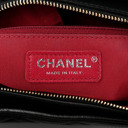 Chanel Aged Smooth Calfskin Quilted Medium Gabrielle Logo Hobo Black 6 of 10