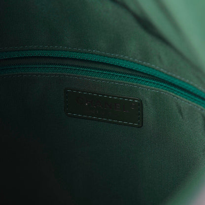 Chanel Lambskin Quilted Grip Clutch Green 8 of 11