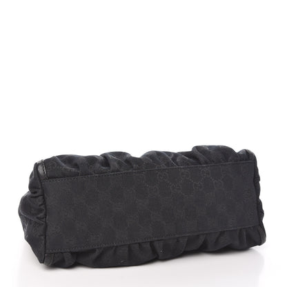 Gucci Monogram Medium D Gold Ring Hobo Black 4 of 12