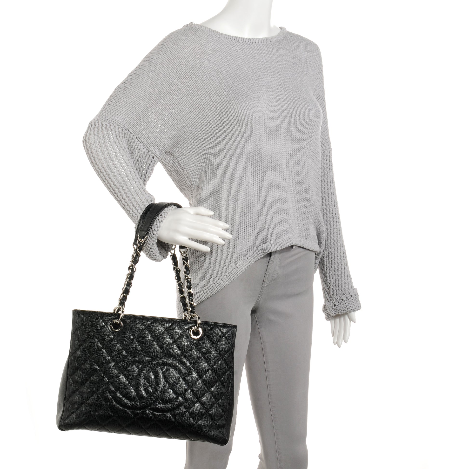 Chanel Caviar Grand Shopping Tote GST Black 2 of 8