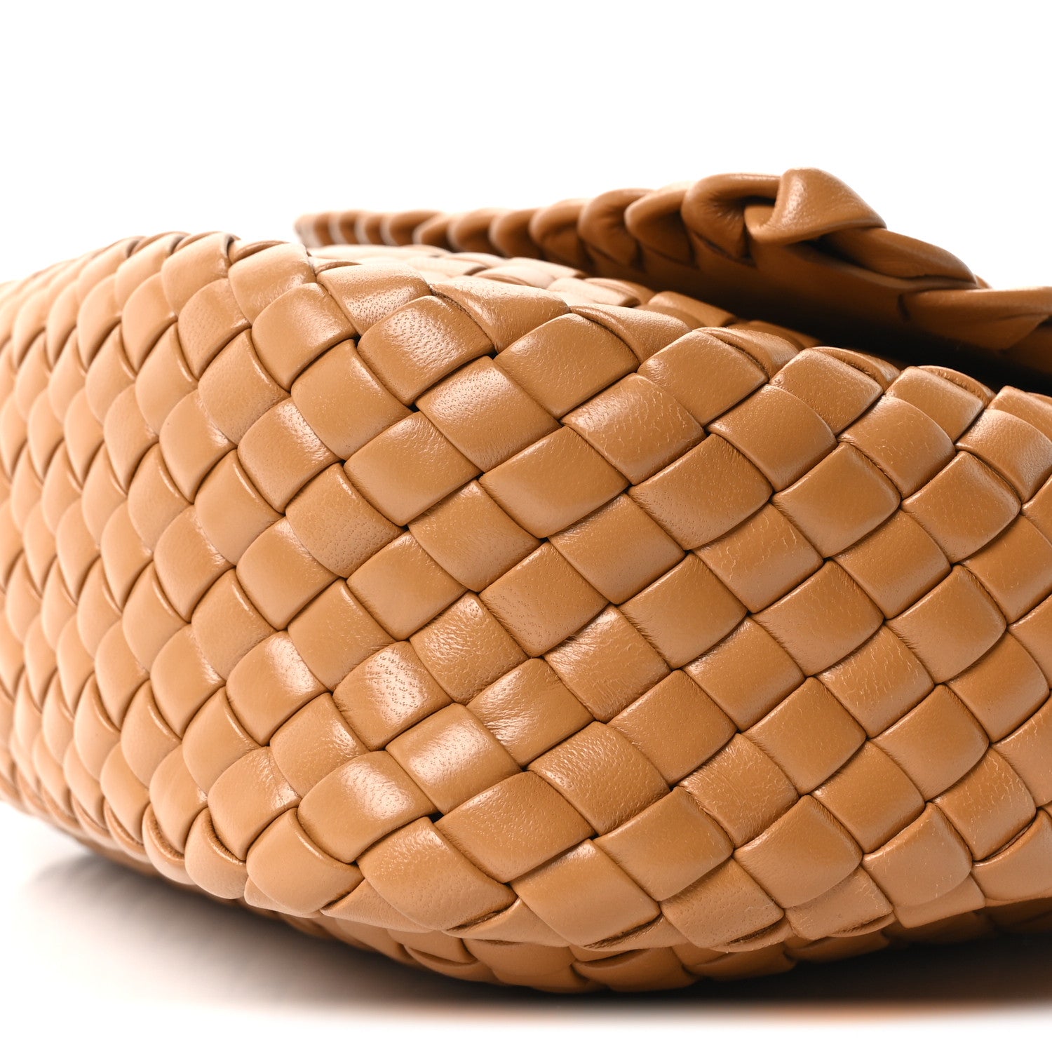 Bottega Veneta Nappa Intreccicio Padded Cobble Shoulder Bag Caramel 10 of 10