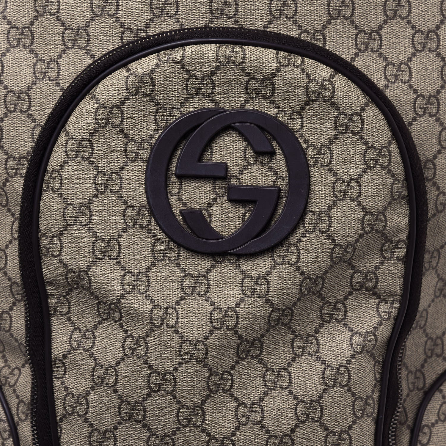 Gucci GG Plus Monogram Interlocking G Medium Backpack Dark Brown 8 of 15
