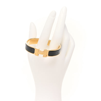 Hermes Enamel Narrow Clic Clac H Bracelet GM Black 2 of 5