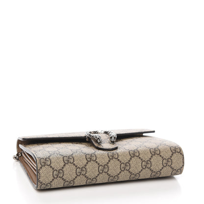 Gucci GG Supreme Monogram Mini Dionysus Chain Wallet Beige Taupe 3 of 9