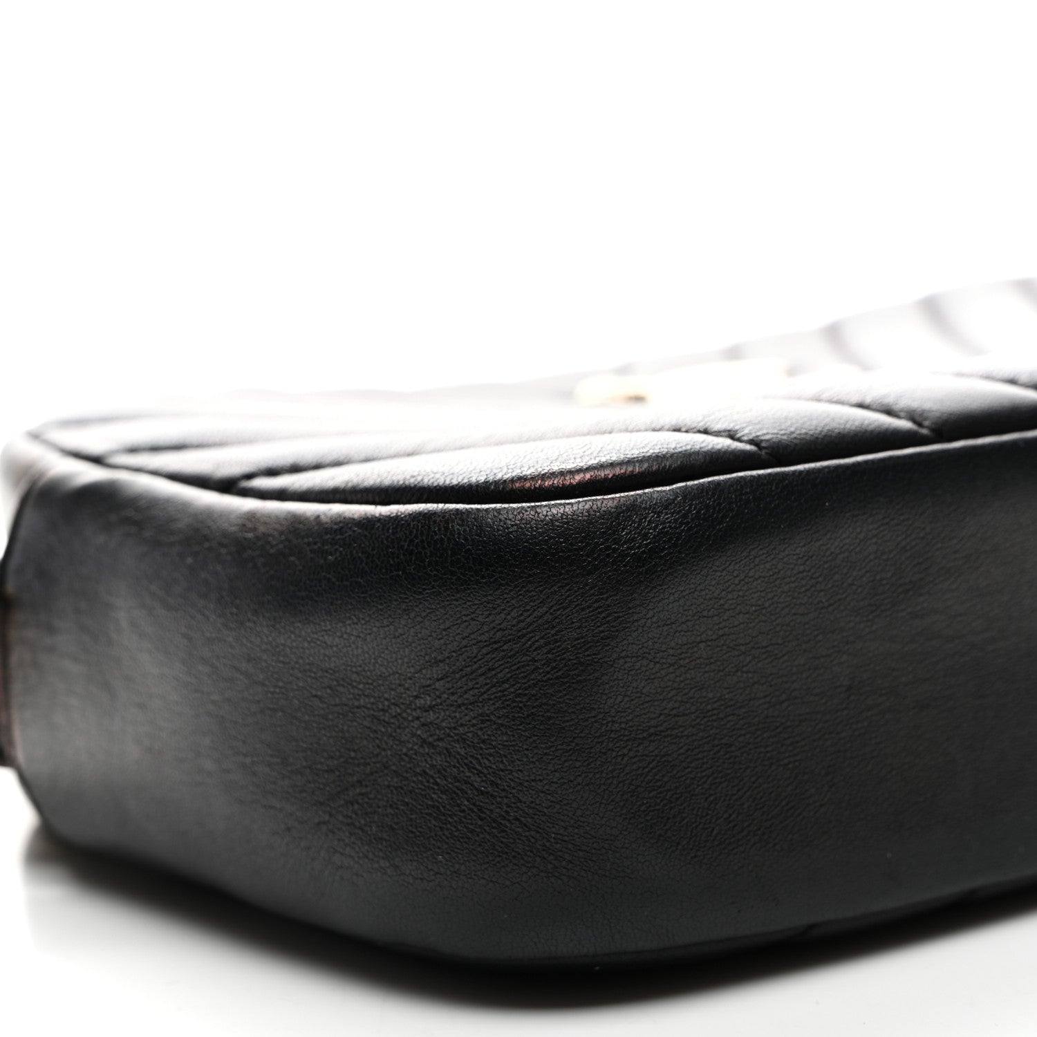 Chanel Lambskin Chevron Quilted Camera Case Black 9 of 11