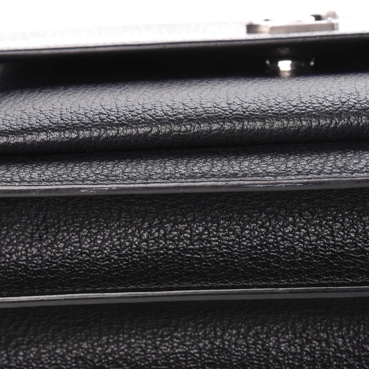 Saint Laurent Grained Calfskin Medium Monogram Sunset Satchel Black 11 of 11