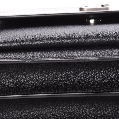 Saint Laurent Grained Calfskin Medium Monogram Sunset Satchel Black 11 of 11