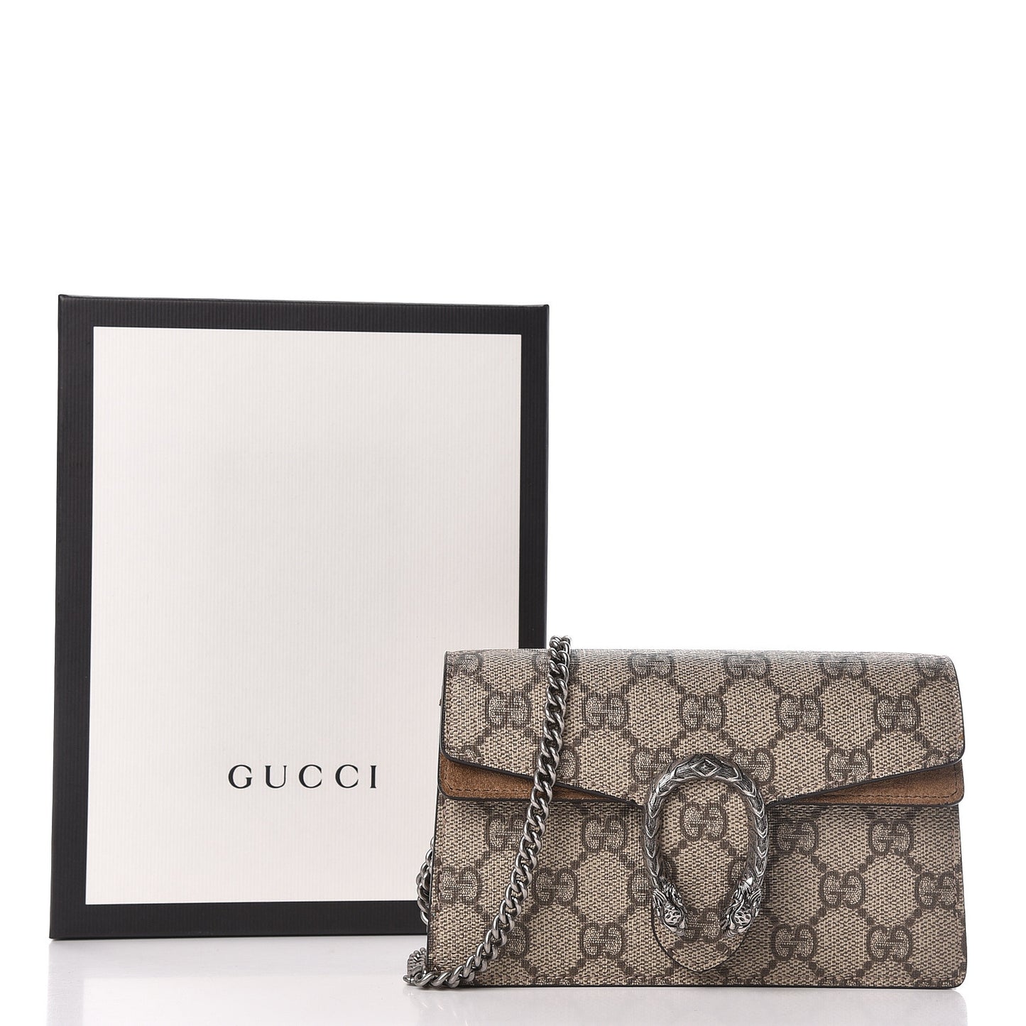 GG Supreme Monogram Super Mini Dionysus Shoulder Bag Taupe
