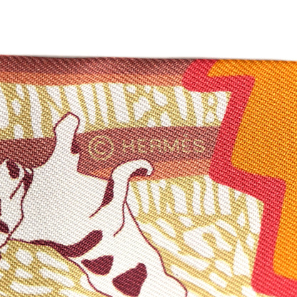 Hermes Silk En Liberte Twilly Rose Bleu Rouge 4 of 4