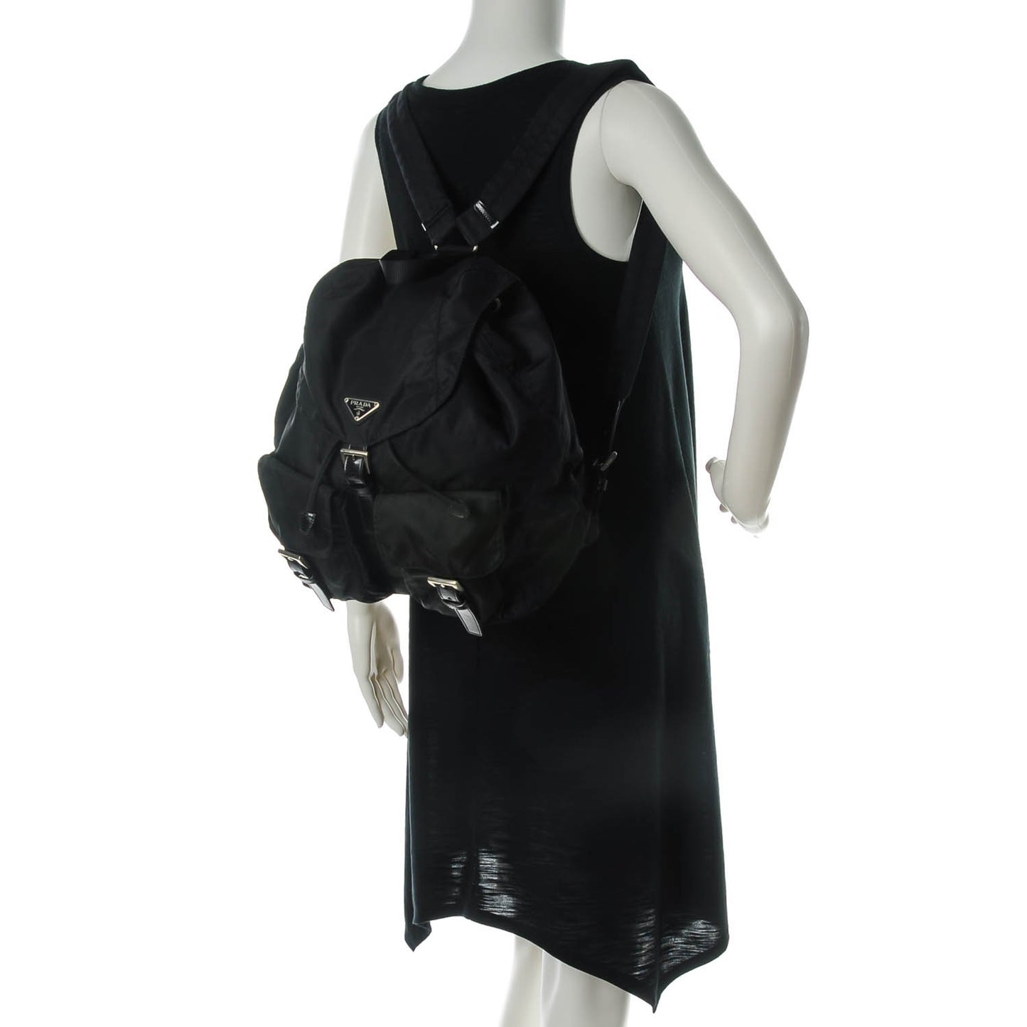 Nylon Vela Medium Backpack Black