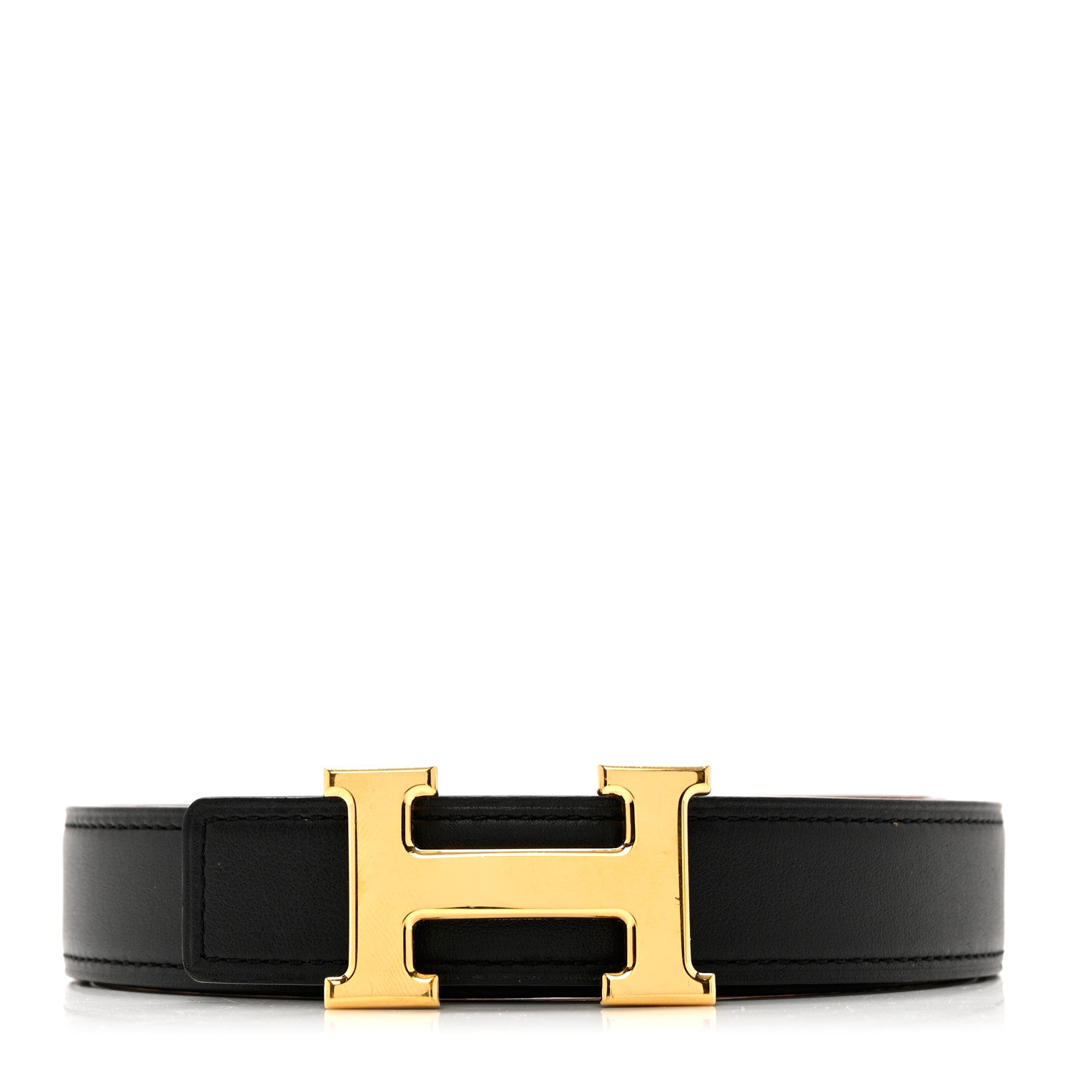 Hermes Swift Epsom 24mm Mini H Belt 90 36 Black Gold 1 of 7