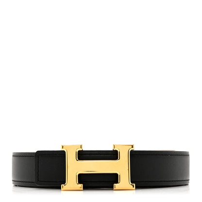 Hermes Swift Epsom 24mm Mini H Belt 90 36 Black Gold 1 of 7