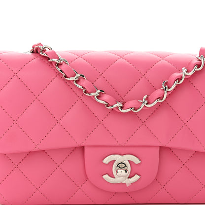Chanel Lambskin Quilted Mini Rectangular Flap Pink 8 of 10
