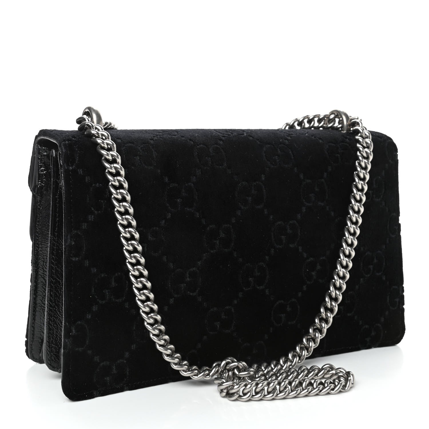 Gucci Velvet GG Monogram Small Dionysus Shoulder Bag Black 2 of 4