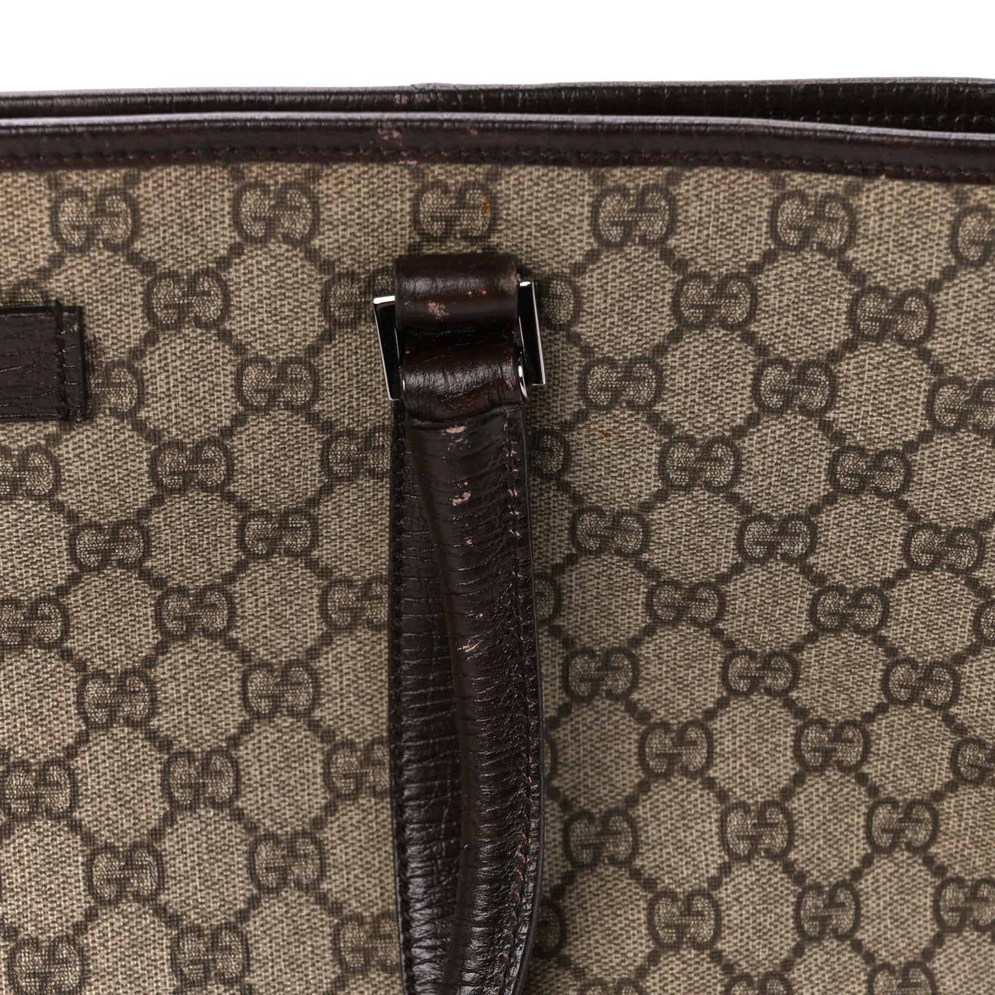 GG Plus Monogram Medium Joy Tote Dark Brown