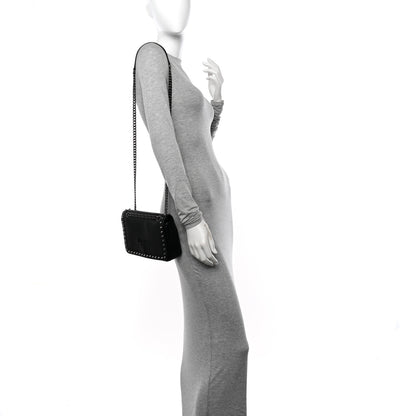 Prada Glace Calfskin Studded Crossbody Black 2 of 11