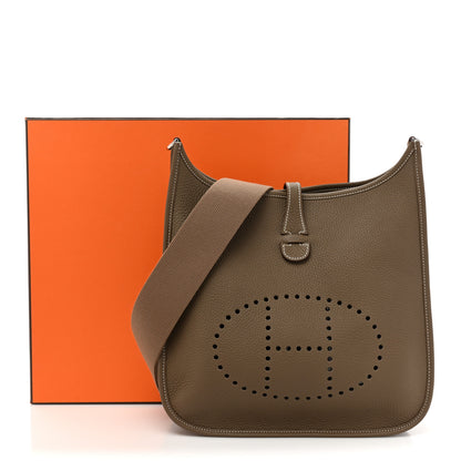 Hermes Taurillon Clemence Evelyne III PM Etoupe 9 of 9